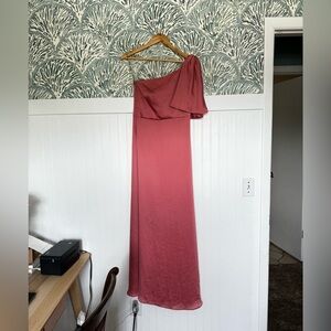 NWT Sachin & Babi Rouge Pink Chelsea One Shoulder Bow Gown in Women’s 2